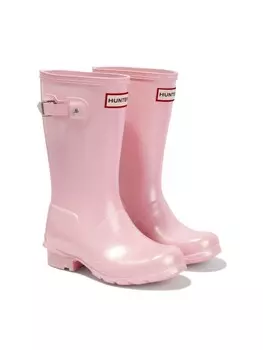 Резиновые сапоги с логотипом Hunter Kids, розовый