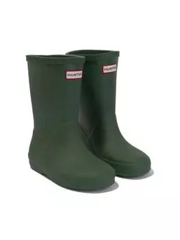 Резиновые сапоги с логотипом Hunter Kids, зеленый