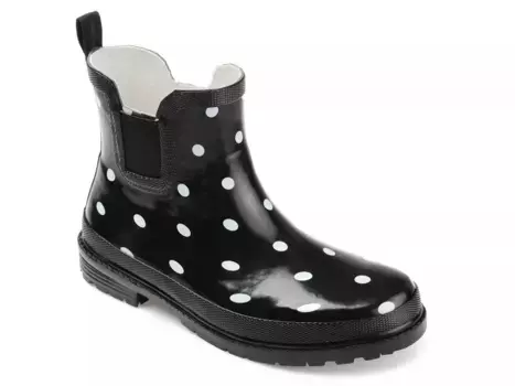 Резиновые сапоги Tekoa Rain Journee, Black/White Polka Dot Print