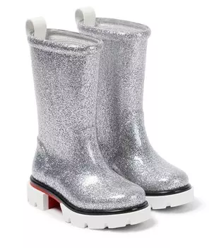 Резиновые сапоги Toy Pluie из ПВХ Christian Louboutin, серебряный