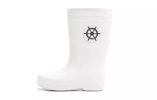 Резиновые сапоги унисекс белый Jifffly