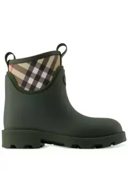 Резиновые сапоги в клетку BURBERRY, зеленый