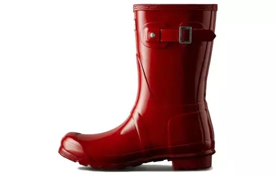 Резиновые сапоги женские красные Hunter