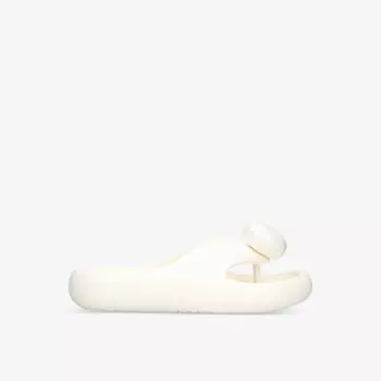 Резиновые шлепанцы bubble thong с фирменным декором Loewe, белый