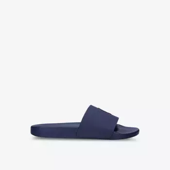 Резиновые шлепанцы для бассейна с логотипом Polo Ralph Lauren, темно-синий