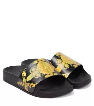 Резиновые шлепанцы Medusa Versace, черный