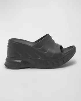 Резиновые шлепанцы на танкетке Marshmallow Givenchy