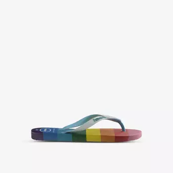 Резиновые шлепанцы с радужным принтом Top Pride Havaianas, синий