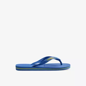 Резиновые шлепанцы с тисненым логотипом Brasil patria Havaianas, голубой