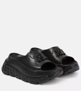 Резиновые шлепанцы Trigreca Versace, черный