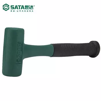 Резиновый молоток SATA Большой резиновый молоток Резиновый молоток Кожаный молоток Твердый ударный молоток Колотушка для плитки Молоток для удара по напольной плитке Ударопрочный молоток Кожаный молоток 92904 (65 мм) Пятно