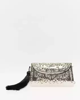 Резная шкатулка с кисточкой Sfera, серебряный