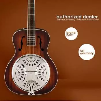 Резонатор Fender PR-180E - Накладка на гриф из орехового дерева - Выдержанный коньячный взрыв