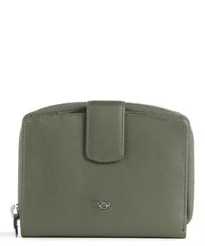 RFID-кошелек Valencia из мелкозернистой яловой кожи. Golden Head, зеленый