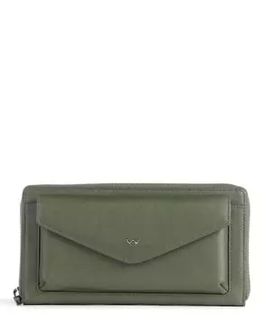 RFID-кошелек Valencia из мелкозернистой яловой кожи. Golden Head, зеленый