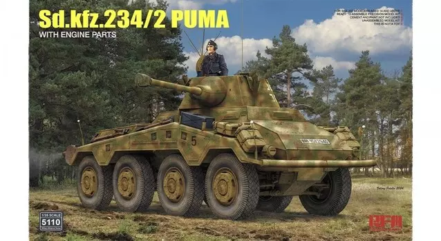 RFM-5110 Sd.kfz 234/2 Puma с деталями двигателя 1/35 Inna marka