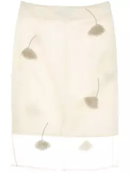 Rhe декорированная юбка, белый