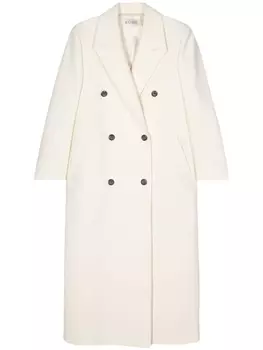 Rhe двубортное пальто, нейтральный цвет