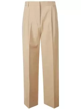 Rhe плиссированные облегающие брюки, нейтральный цвет