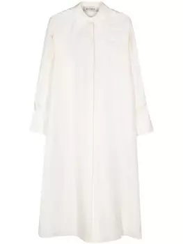 Rhe шелковое платье миди с открытой спиной, нейтральный цвет