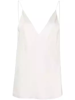 Rhe spaghetti-strap silk tank top, белый