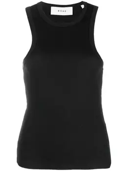 Rhe топ в рубчик, черный