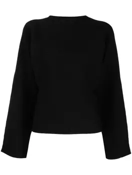 Rhe топ в рубчик с круглым вырезом, черный