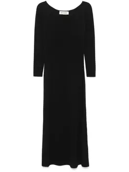 Rhe трикотажное платье миди с открытыми плечами, черный
