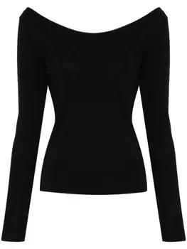 Rhe трикотажный топ с открытыми плечами, черный