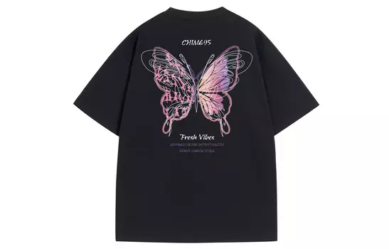 RHIME футболка унисекс, Черный хлопок