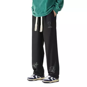 RHIME Трикотажные спортивные штаны унисекс, Черный