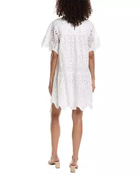 RHODE Мини-платье Tobby, белый