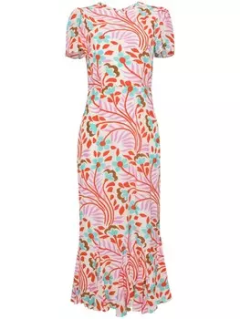 Rhode платье миди Lulani с принтом, белый