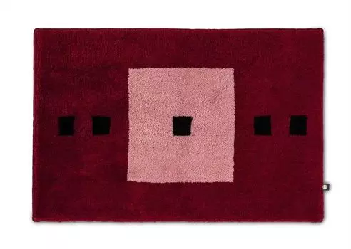 Rhomtuft Cubus коврик для ванной квадратный 70 x 120 см цвет бордо/лиловый/черный
