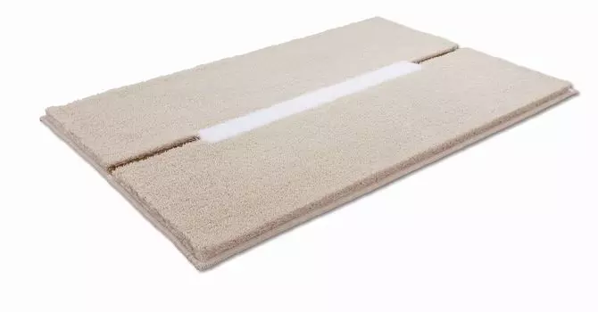 Rhomtuft коврик для ванной с кабелем 60x90см цвет камень/белый/золотой люрекс