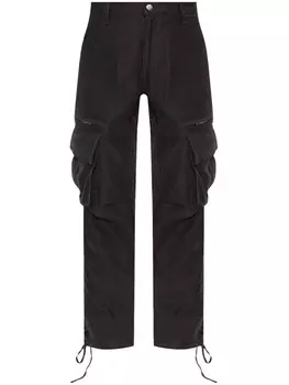 RHUDE брюки карго прямого кроя, черный