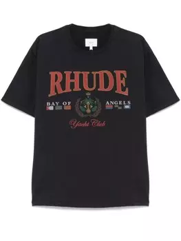 RHUDE футболка с логотипом, черный