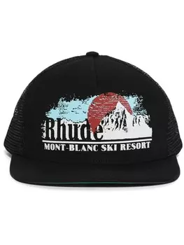 RHUDE графический штампованный колпачок, черный