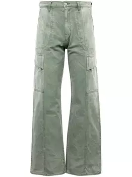 RHUDE холщовые брюки-карго, зеленый