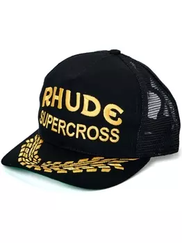 RHUDE кепка Supercross Trucker, черный