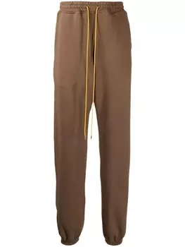 RHUDE спортивные брюки с кулиской, коричневый