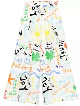 Rianna + Nina брюки с принтом, белый