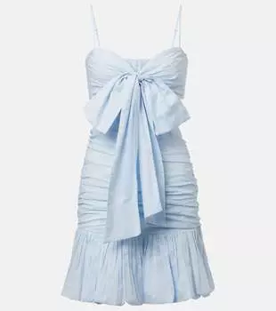 Рианнон мини-платье из хлопка с бантовыми деталями Zimmermann, Mint