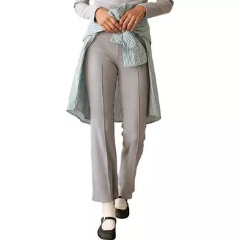 Риб-кик флейр брюки Donni, серый