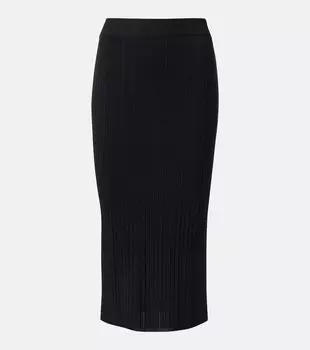 Риб-миди юбка Joseph, черный