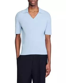 Риб-поло Sandro, синий