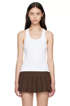 Рибленый джерси топ Casablanca, белый