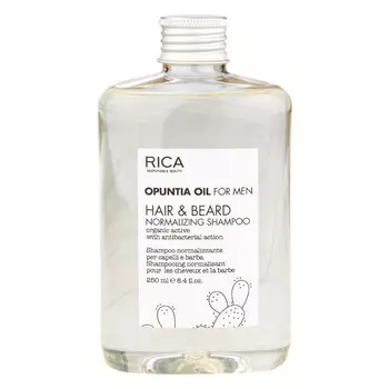 Rica, Opuntia Oil For Men, увлажняющий шампунь для волос и бороды, 250 мл