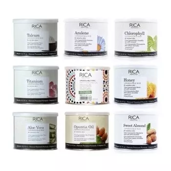 RICA Wax Воск для депиляции жирорастворимый титановый мед, банка 400 мл