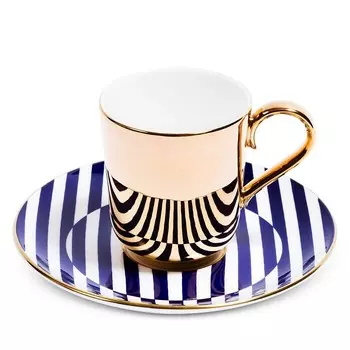 Ричард Брендон Блюдце для эспрессо и чашка для эспрессо Reflect Richard Brendon, мультиколор